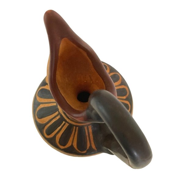 Greek Pitcher Ewer Hand Painted Pottery Vase A Xipolias Epidavros Greece 8.5 x3 - Picture 6 of 8